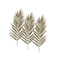 Decoratie bladeren - 36x - glitter goud - 29 cm - kerstdecoratie - insteek blaadje