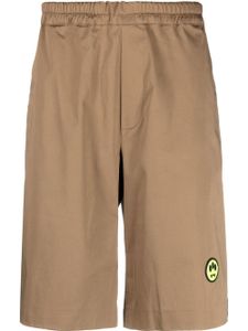 BARROW short de sport à logo imprimé - Marron