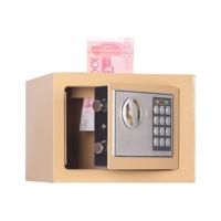 17E Home Mini elektronische beveiliging Lock box Wandkast kluis met munt bediende functie (Champagne goud)