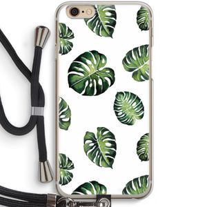 Tropische bladeren: iPhone 6 / 6S Transparant Hoesje met koord