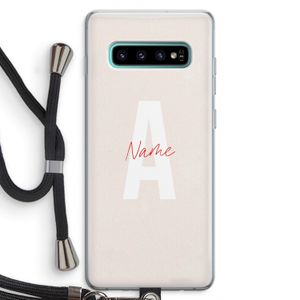 Strawberry Milkshake: Samsung Galaxy S10 Plus Transparant Hoesje met koord