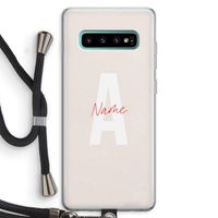 Strawberry Milkshake: Samsung Galaxy S10 Plus Transparant Hoesje met koord