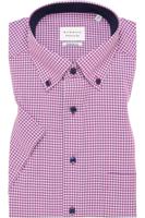 ETERNA Modern Fit Overhemd Korte mouw roze/blauw - thumbnail