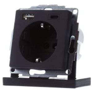 2459005  - Socket outlet protective contact black 2459005