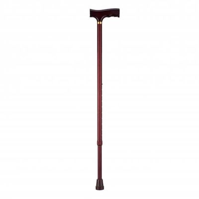 Wandelstok aluminium mahonie
