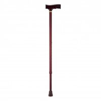 Wandelstok aluminium mahonie