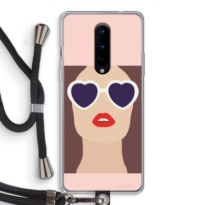 Red lips: OnePlus 8 Transparant Hoesje met koord