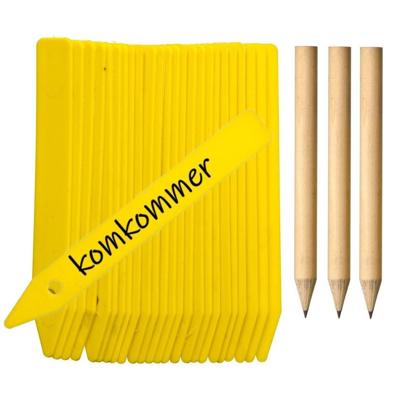 Pro Garden Nature Steeketiketten - 75x stuks - moestuin / groentetuin / kruidentuin - 10 cm - geel Pro Garden Nature Steeketiketten - 75x stuks - moestuin / groentetuin / kruidentuin - 10 cm - geel