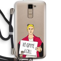 Gimme a call: LG K10 (2016) Transparant Hoesje met koord