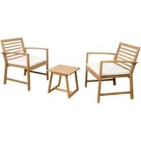 FSC Acaciahouten tuinmeubelset met kussens - 2 personen - Cali - Ecru