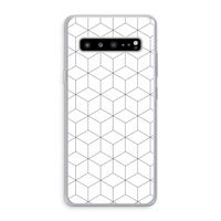 Zwart-witte kubussen: Samsung Galaxy S10 5G Transparant Hoesje