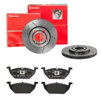 Remmenset, remschijf BREMBO, Remschijftype: Binnen geventileerd, Inbouwplaats: Vooras, u.a. für Seat, Audi, Skoda, VW