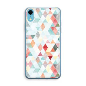 Gekleurde driehoekjes pastel: iPhone XR Transparant Hoesje