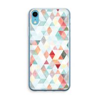 Gekleurde driehoekjes pastel: iPhone XR Transparant Hoesje