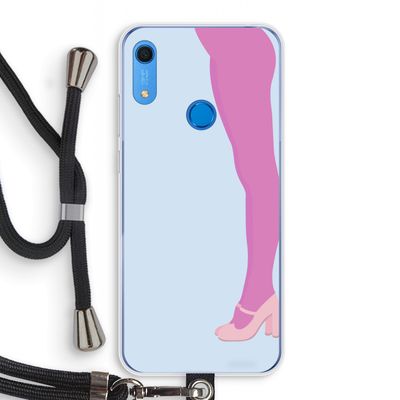 Pink panty: Huawei Y6s Transparant Hoesje met koord