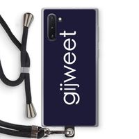 Gijweet: Samsung Galaxy Note 10 Transparant Hoesje met koord
