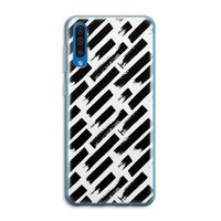 Zwarte vegen: Samsung Galaxy A50 Transparant Hoesje