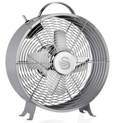 Swan - Retro 8 Inch Tafelventilator - Grijs - LAATSTE KANS
