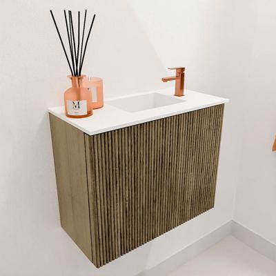 Toiletmeubel Mondiaz Joya | 50 cm | Meubelkleur Dusk | Faye wastafel Talc Rechts | 1 kraangat Toiletmeubel Mondiaz Joya | 50 cm | Meubelkleur Dusk | Faye wastafel Talc Rechts | 1 kraangat