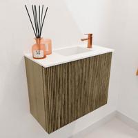 Toiletmeubel Mondiaz Joya | 50 cm | Meubelkleur Dusk | Faye wastafel Talc Rechts | 1 kraangat Toiletmeubel Mondiaz Joya | 50 cm | Meubelkleur Dusk | Faye wastafel Talc Rechts | 1 kraangat