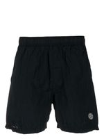 Stone Island short de bain à logo brodé - Bleu