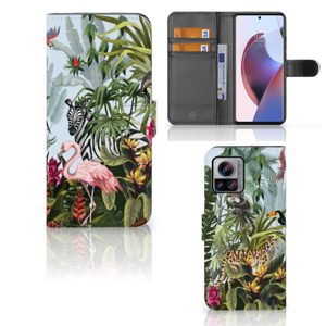 Telefoonhoesje met Pasjes voor Motorola Edge 30 Ultra Jungle