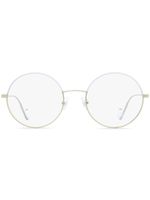 Moncler Eyewear lunettes de vue à monture ronde métallique - Argent