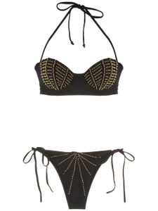 Amir Slama bikini brodé de perles - Noir