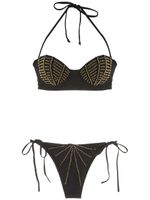 Amir Slama bikini brodé de perles - Noir - thumbnail