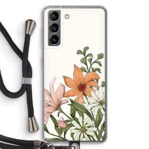 Floral bouquet: Samsung Galaxy S21 Transparant Hoesje met koord