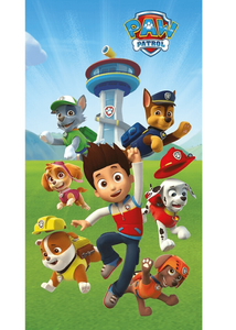 Paw Patrol handdoek team 70 x 140 cm - polyester