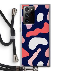 Memphis Shapes Pink: Samsung Galaxy Note 20 Ultra / Note 20 Ultra 5G Transparant Hoesje met koord