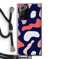 Memphis Shapes Pink: Samsung Galaxy Note 20 Ultra / Note 20 Ultra 5G Transparant Hoesje met koord