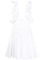 MSGM robe évasée à manches volantées - Blanc MSGM robe évasée à manches volantées - Blanc