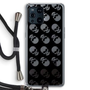 Musketon Skulls: Oppo Find X3 Pro Transparant Hoesje met koord