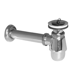 Nemo Go sifon voor bidet met plug chroom 54 x D32 met afvoerbuis 134126