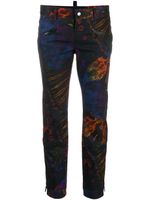 DSQUARED2 pantalon crop à imprimé tie dye - Violet