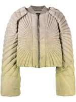 Moncler + Rick Owens Radiance Convertible cropped puffer jacket - Tons neutres