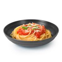Rond bord/camping - diep bord - D19 cm - zwart - kunststof - onbreekbaar servies