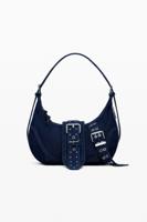 Middelgrote spijkertas met gespen - BLUE - U