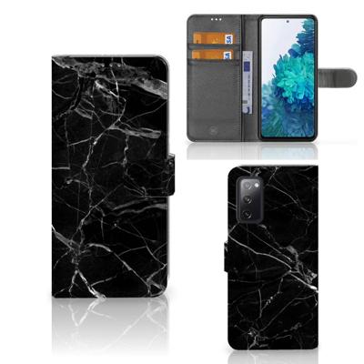 Samsung Galaxy S20 FE | Bookcase | Marmer Zwart - Origineel Cadeau Vader | Portemonnee hoesje