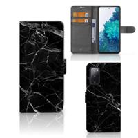 Samsung Galaxy S20 FE | Bookcase | Marmer Zwart - Origineel Cadeau Vader | Portemonnee hoesje