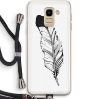 Pluim: Samsung Galaxy J6 (2018) Transparant Hoesje met koord