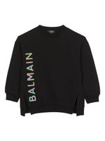 Balmain Kids sweat en coton à logo imprimé - Noir