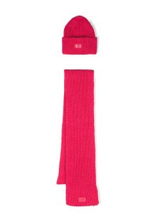 UGG Kids ensemble bonnet-écharpe en maille épaisse - Rose