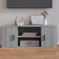 Tv-meubel 100x35x40 cm bewerkt hout grijs sonoma eikenkleurig