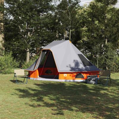 Familie Tipi Tent met dak Grijs en Oranje 466 x 310 x 240 cm