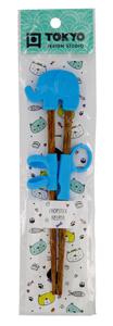 Tokyo Design Studio – Kinder Eetstokjes – Olifant - Blauw - 20 cm - 1 paar