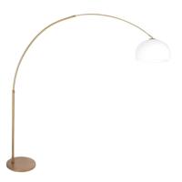 Steinhauer BooglampSparkled Light brons met bol witte kap - 4301BR