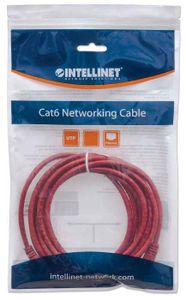 Intellinet 342179 RJ45 Netwerkkabel, patchkabel CAT 6 U/UTP 3.00 m Rood 1 stuk(s)